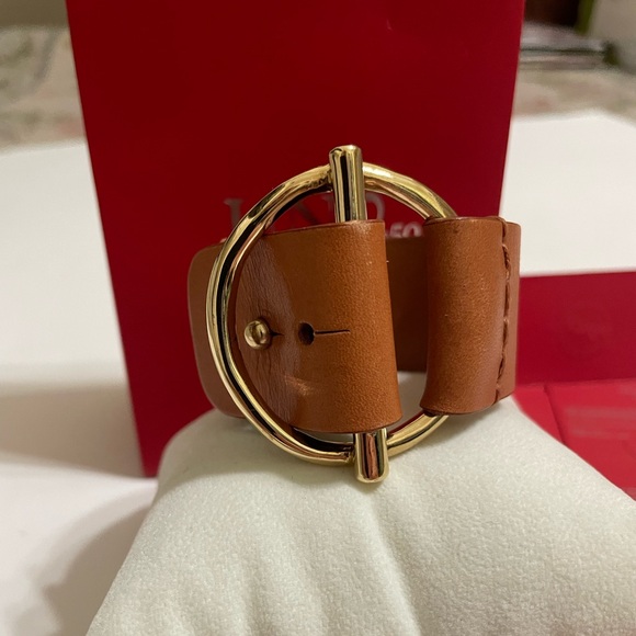 UNO de 50 Watts Up Camel Leather Cuff Bracelet Gold Clasp Handcrafted In Spain - Picture 4 of 16